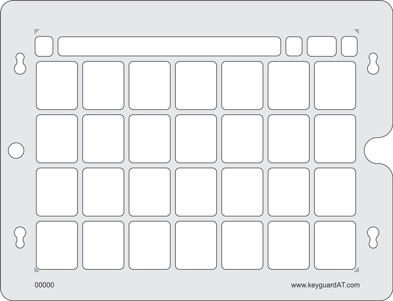 CoughDrop 4 x 7 keyguard