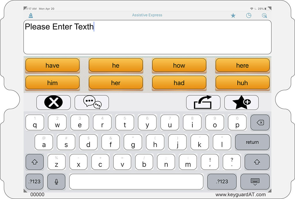 Keyguard for Assistive Express.