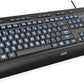 Azio Vision Large Font USB Keyboard KB505U Keyguard