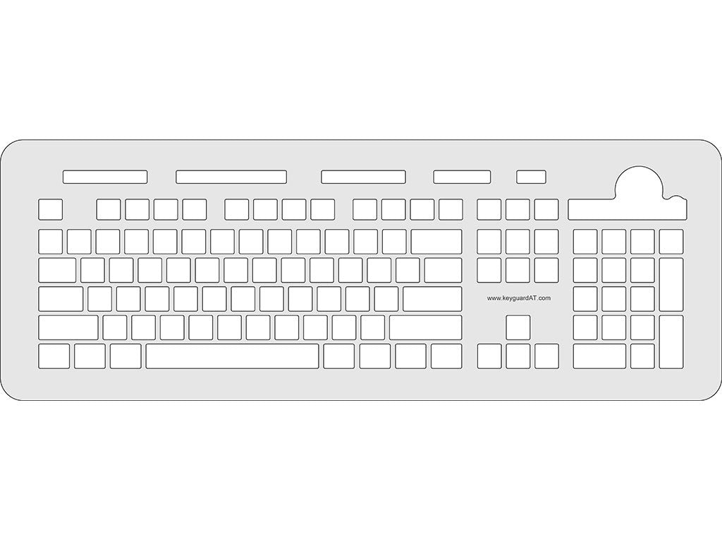 Keyguard for the Azio Vision Large Font USB Keyboard