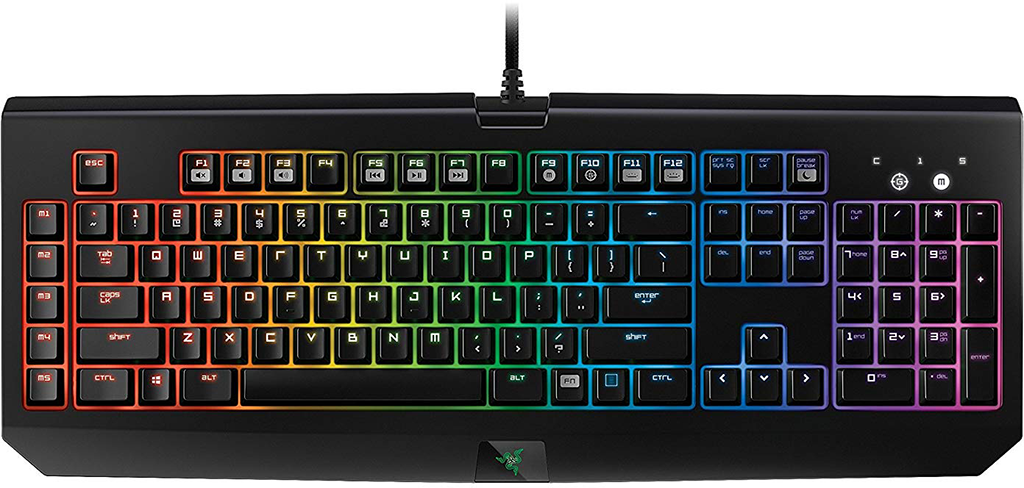 Fits the Razer BlackWidow keyboard.