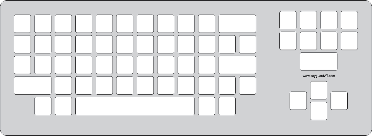 Keyguard layout for Dura Gadget keyboard