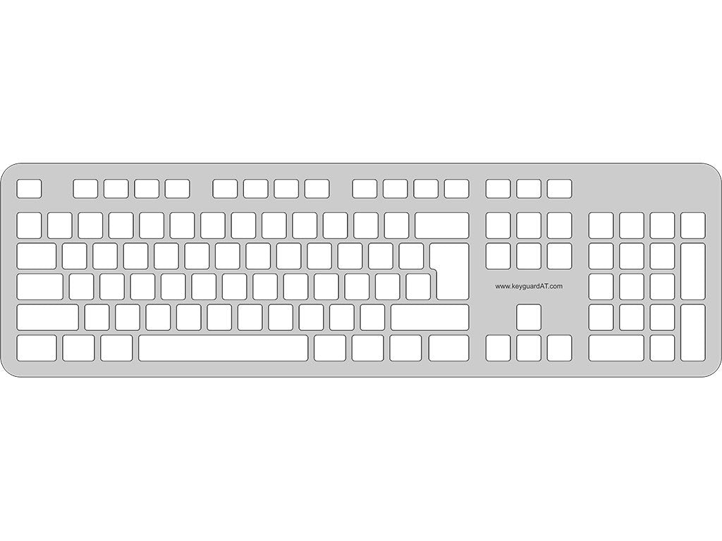 Keyguard for the DigiPlanet LD-106 Dvorak Keyboard