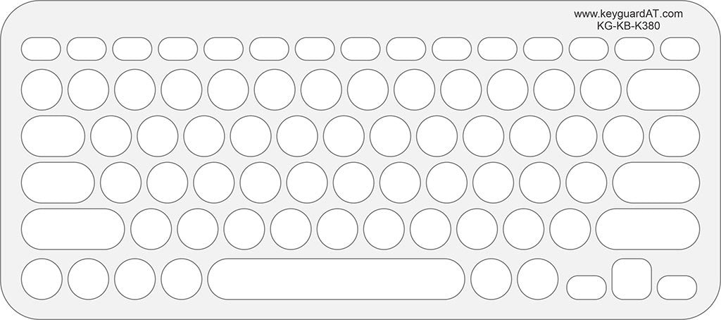 US version fits the Logitech K380 Multi-Device US English Keyboard.