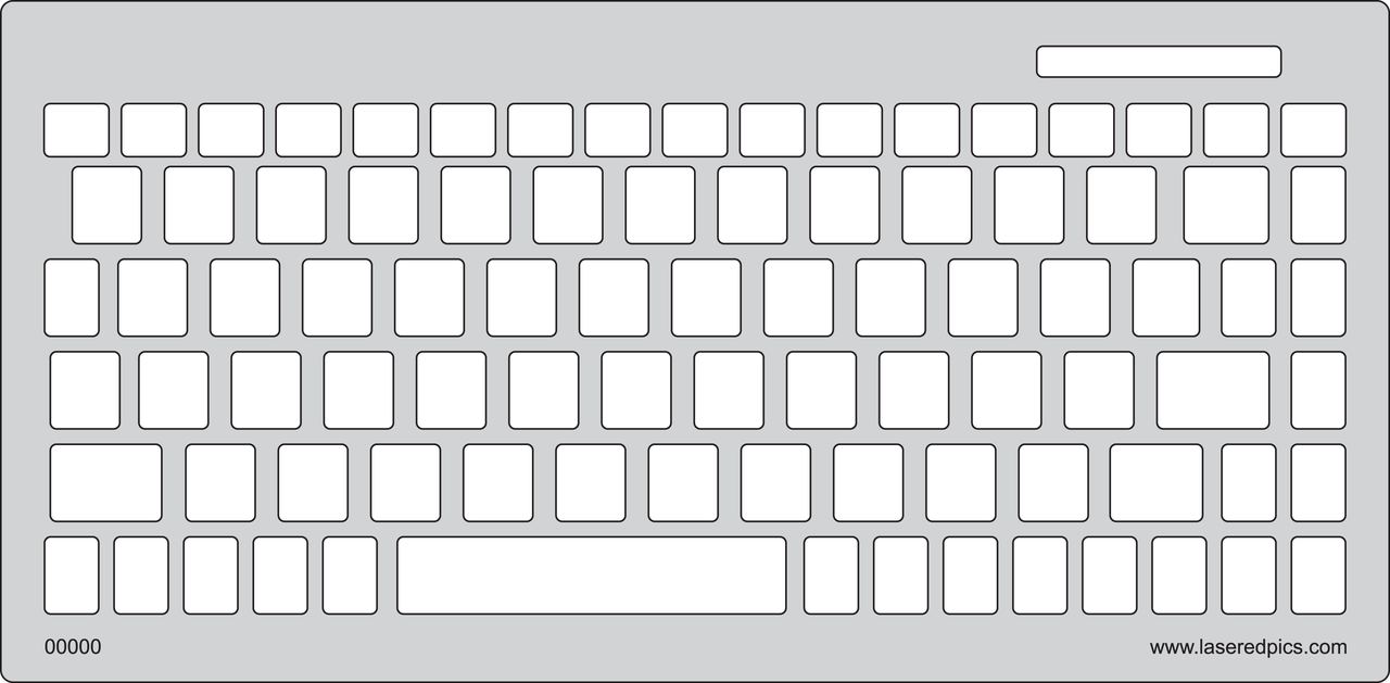 Keyguard for the SolidTek 595U US English version.