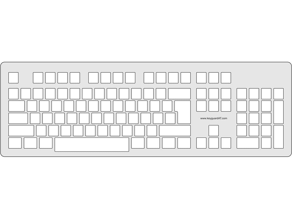 Keyguard for the aigo WQ7605 keyboard.